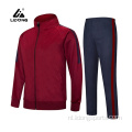 Aangepaste hoogwaardige sportkleding 100% polyester blauw tracksuit